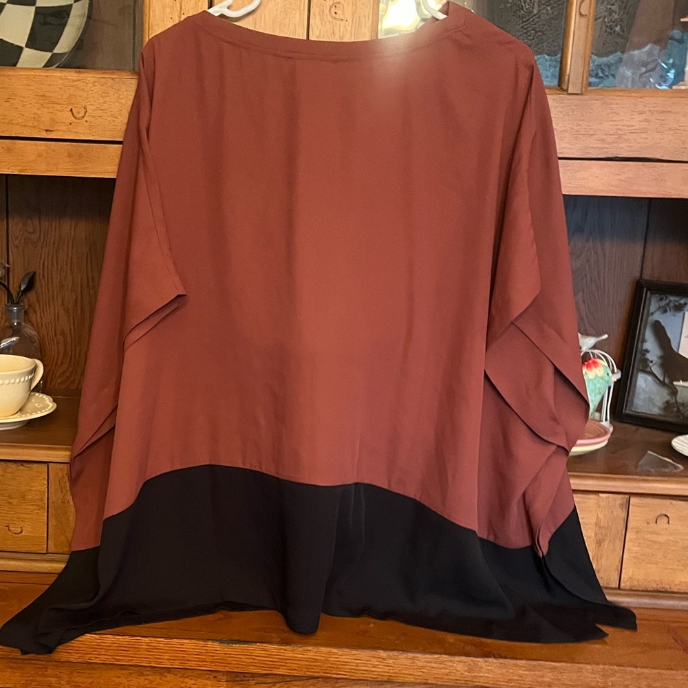 Chicos color block poncho, size Small/Medium,perfect for Fall styling oversized